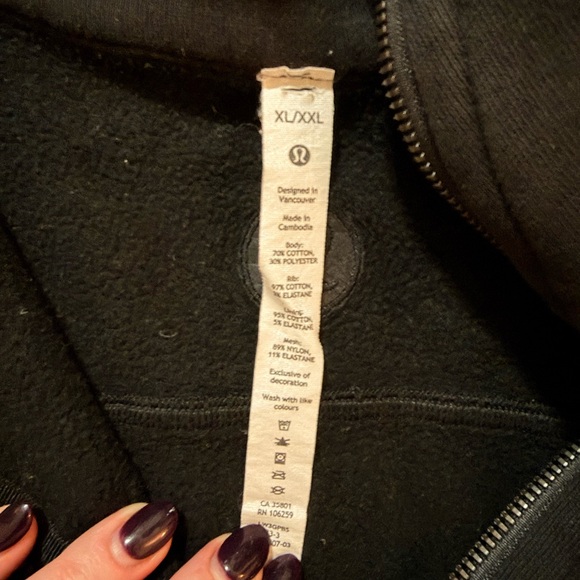 Lululemon Scuba Oversized Funnel-Neck Full Zip Black - Picture 5 of 6